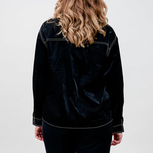 Cras - Bellshirt – Sort med kontrastsyninger - REUSERS