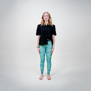 Cras - Katecras Legging zebra Green blue - REUSERS