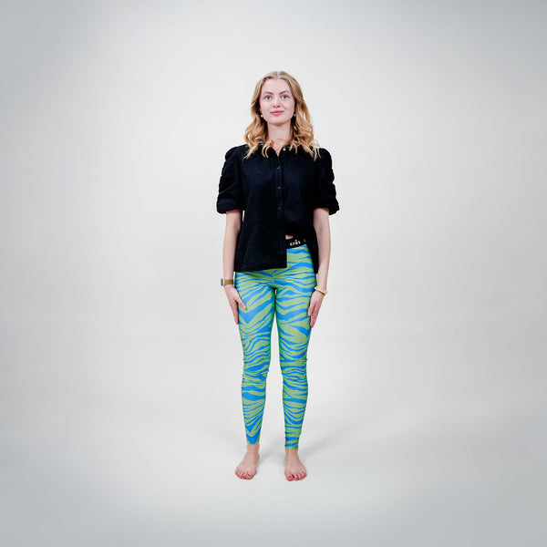 Cras - Katecras Legging zebra Green blue - REUSERS