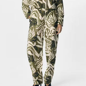 Object - Mella LO HW Pant – Grøn Print - REUSERS