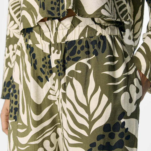 Object - Mella LO HW Pant – Grøn Print - REUSERS