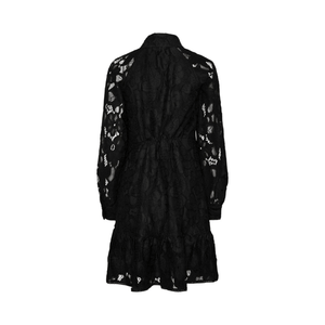 Y.A.S - Stilla LS Lace Dress – Sort Blondekjole - REUSERS