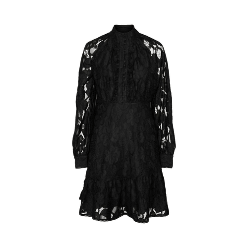 Y.A.S - Stilla LS Lace Dress – Sort Blondekjole - REUSERS