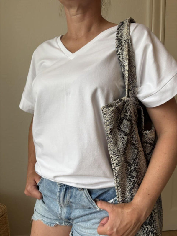 By Anya – Shopper i snakeprint – Grå/Sort - REUSERS