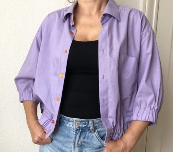 by Anya – Skjorte lilla elefant | Upcycled skjorte (S/M) - REUSERS