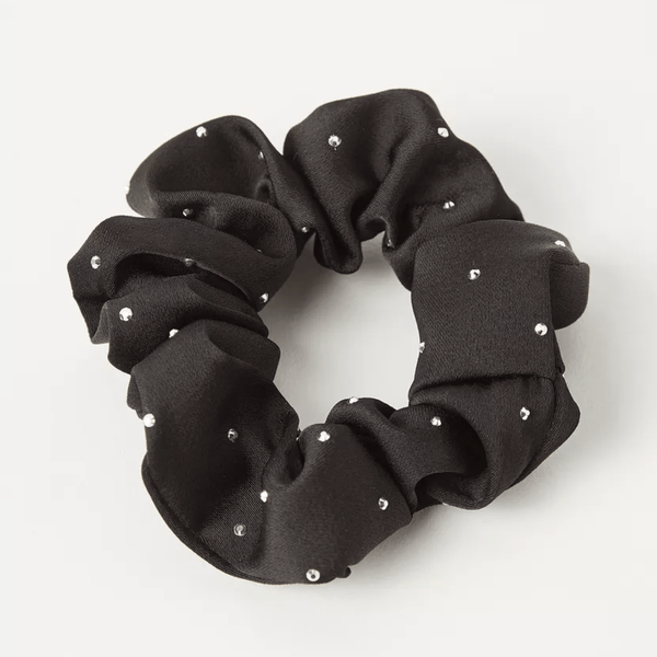 Charmz Sort Scrunchie med Rhinsten - REUSERS