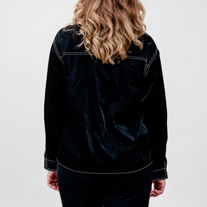 Cras - Bellshirt – Sort med kontrastsyninger - REUSERS