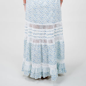 Cras - Edencras Dress Lang – Blue Flower - REUSERS