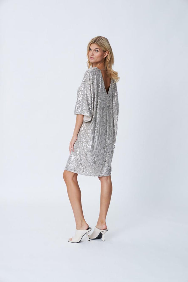 CRAS Hannah Dress – Cream Silver - REUSERS