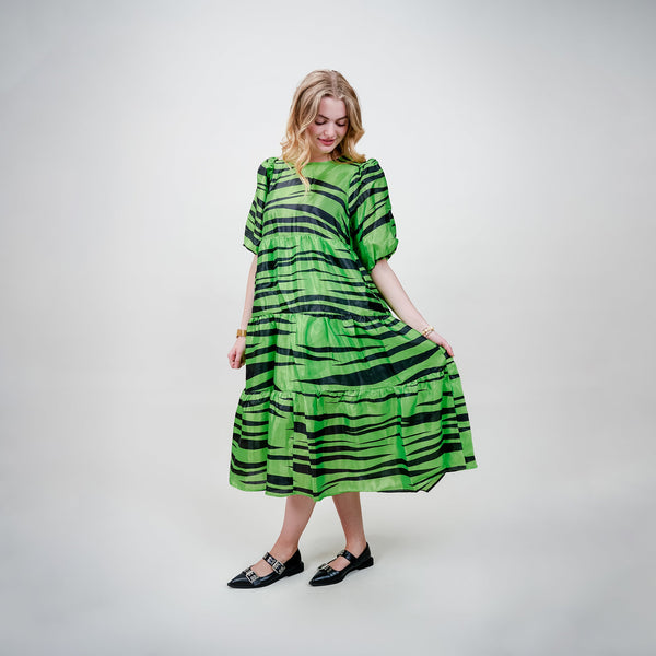 Cras - lili kjole tiger green - REUSERS