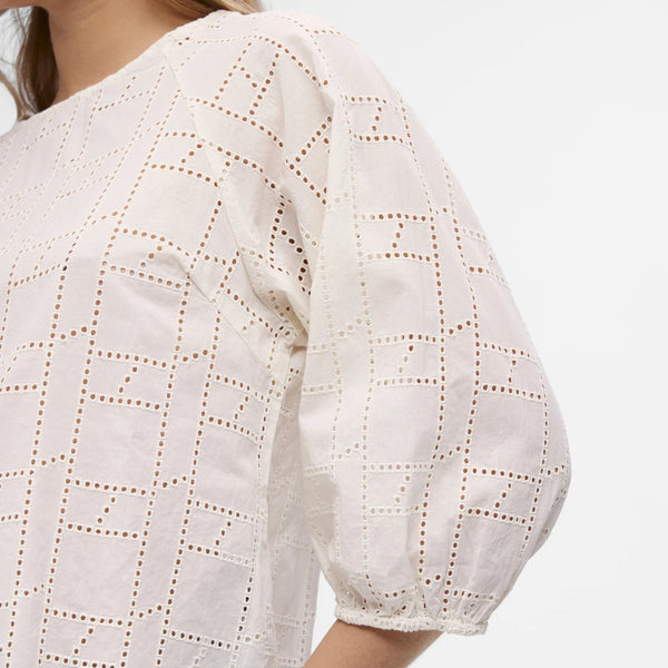 Object – Kendra 3/4 Bluse – Cloud Dancer - REUSERS