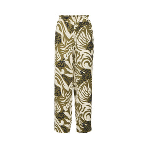Object - Mella LO HW Pant – Grøn Print - REUSERS