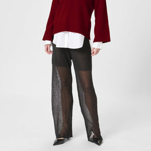 OllyMW Knit Pants – Strik med Glittereffekt – Sort - REUSERS