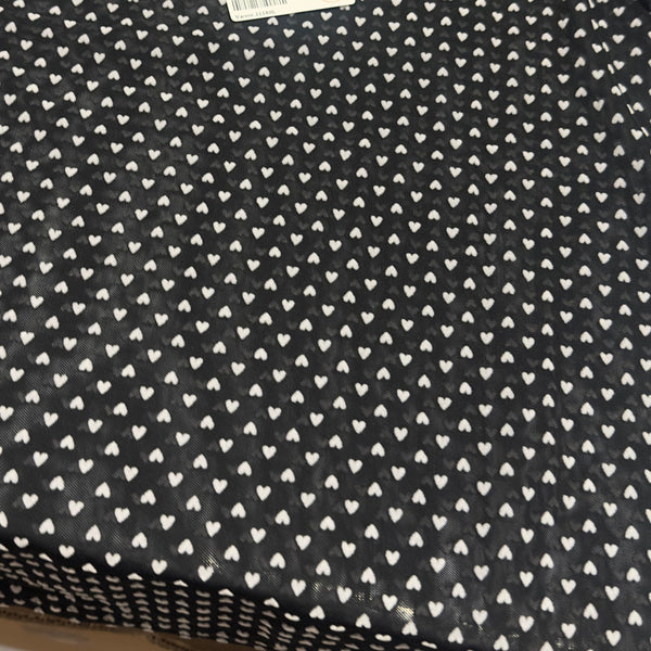 Pieces PCLINE LS high neck top Black/Hearts - REUSERS