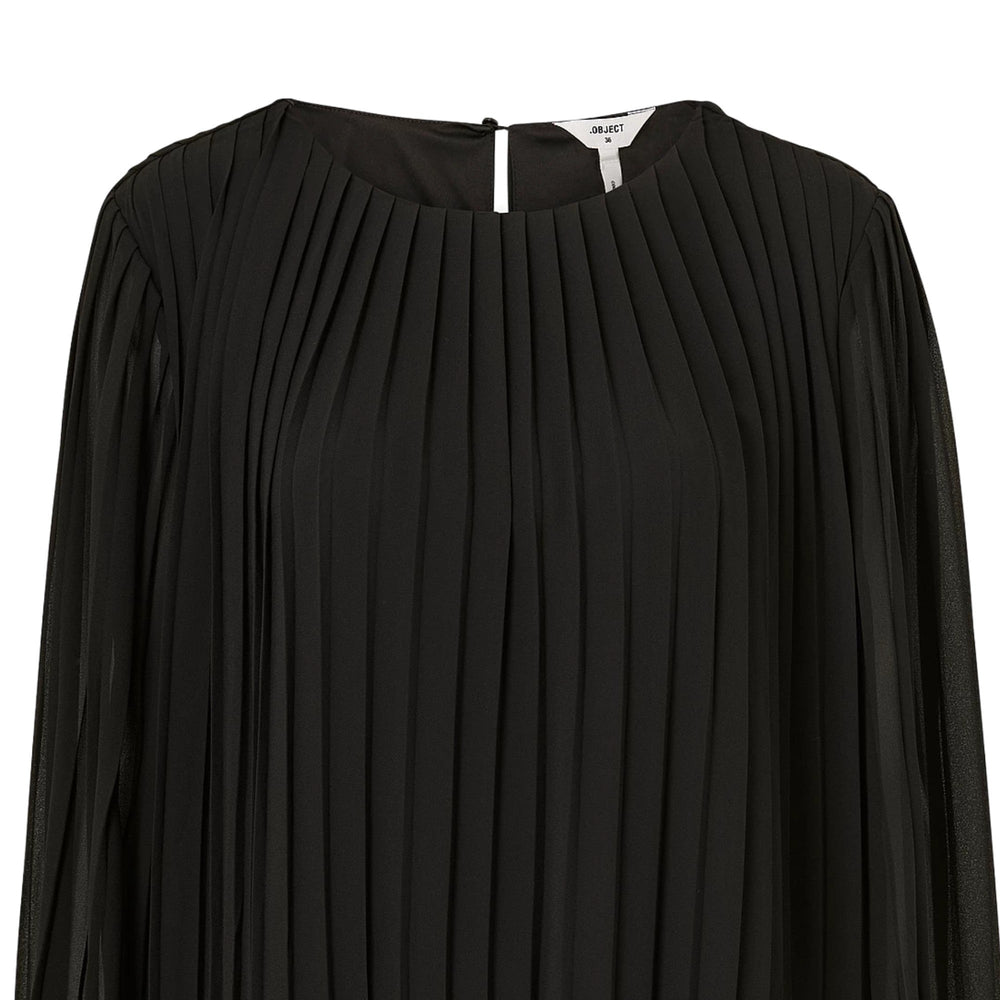 Sort kjole fra Object – objMarie L/S Dress med 3/4 - ærmer - REUSERS